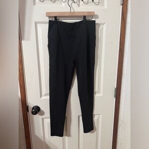 Black High-Rise Leggings with pockets Large
